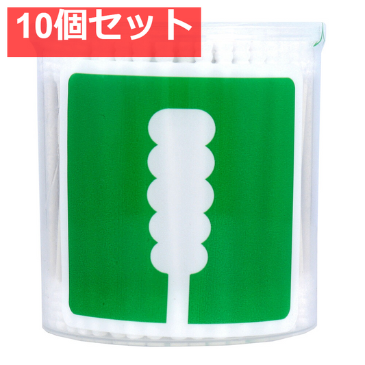UD綿棒 スパイラル綿棒 凸凹型 紙軸 抗菌加工 200本入 10個セット まとめ売り