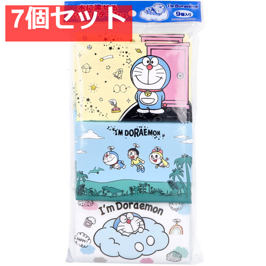 水に流せるポケットティシュ  I'm Doraemon 16枚(8組)×9個入 7個セット まとめ売り