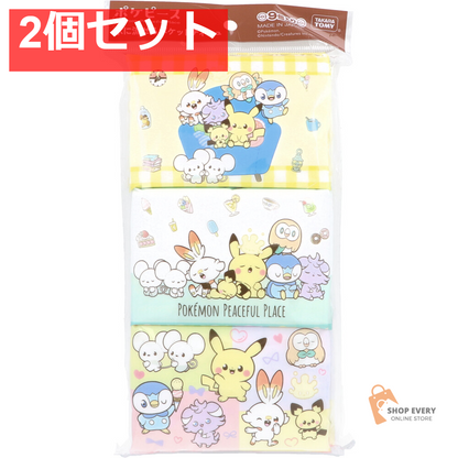 水に流せるポケットティシュ ポケピース 16枚(8組)×9個入 2個セット まとめ売り