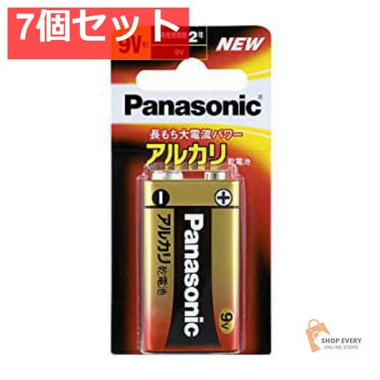 パナソニック アルカリ乾電池 9V形 1本パック 6LR61XJ/1B 7個セット まとめ売り
