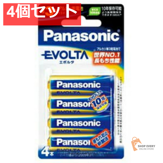 パナソニック エボルタ 単3形乾電池 4本パック LR6EJ/4B 4個セット まとめ売り