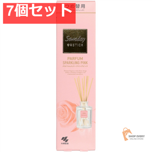 小林製薬 サワデー 香るStick パルファムスパークリングピンク つめ替用 7個セット まとめ売り