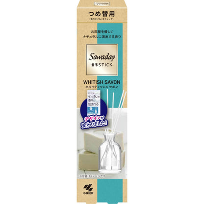 小林製薬 サワデー 香るStick ホワイティッシュサボン つめ替用 70ml 6個セット まとめ売り