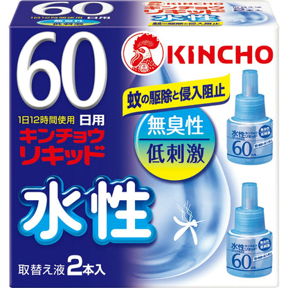 大日本除虫菊 水性キンチョウリキッド 60日 無香料 取替え液 2本入 8個セット まとめ売り