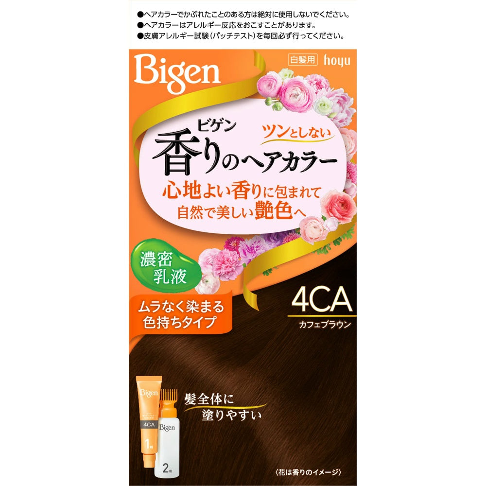 ホーユー ビゲン 香りのヘアカラー 乳液 4CA カフェブラウン 8個セット まとめ売り