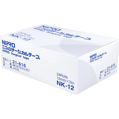ニプロ サージカルテープ NK-12 12mm×9m 業務用 24巻入 8個セット まとめ売り