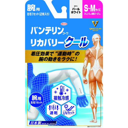 興和 バンテリンコーワ リカバリークール S-Mサイズ パールホワイト 4個セット まとめ売り