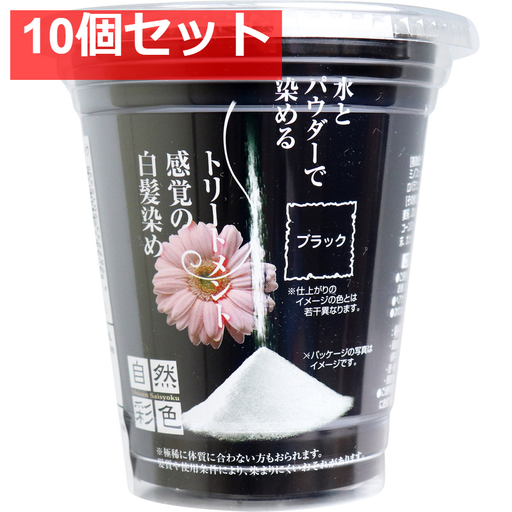 自然彩色 白髪染め 染美A ナチュラルブラック 30g 10個セット まとめ売り