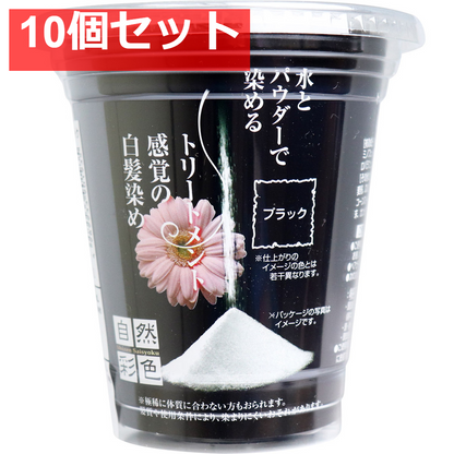 自然彩色 白髪染め 染美A ナチュラルブラック 30g 10個セット まとめ売り