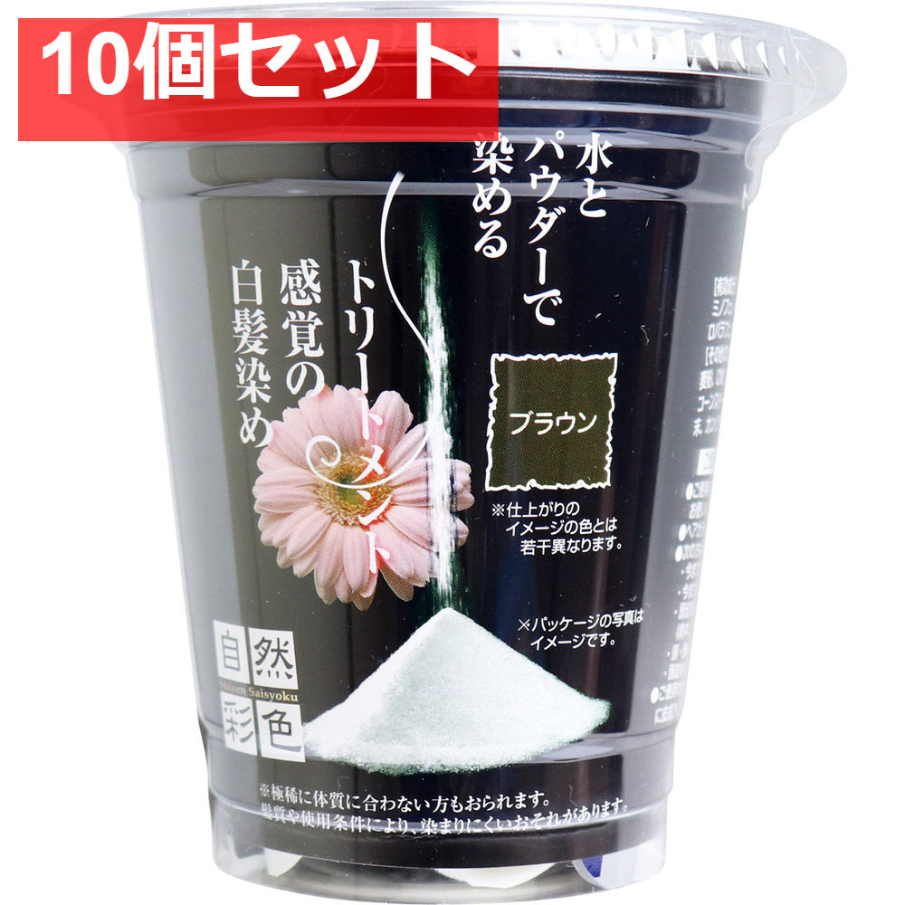 自然彩色 白髪染め 染美A ナチュラルブラウン 30g 10個セット まとめ売り