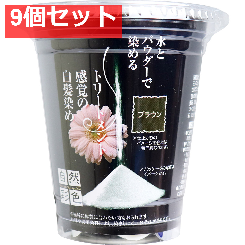自然彩色 白髪染め 染美A ナチュラルブラウン 30g 9個セット まとめ売り