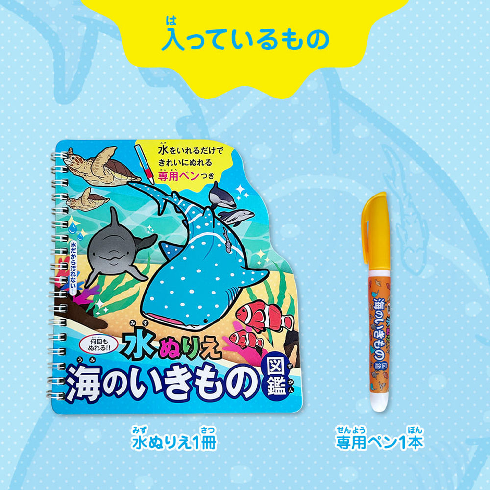 水ぬりえ 海のいきもの図鑑 1セット 10個セット まとめ売り